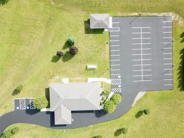 Commercial lot, aerial view